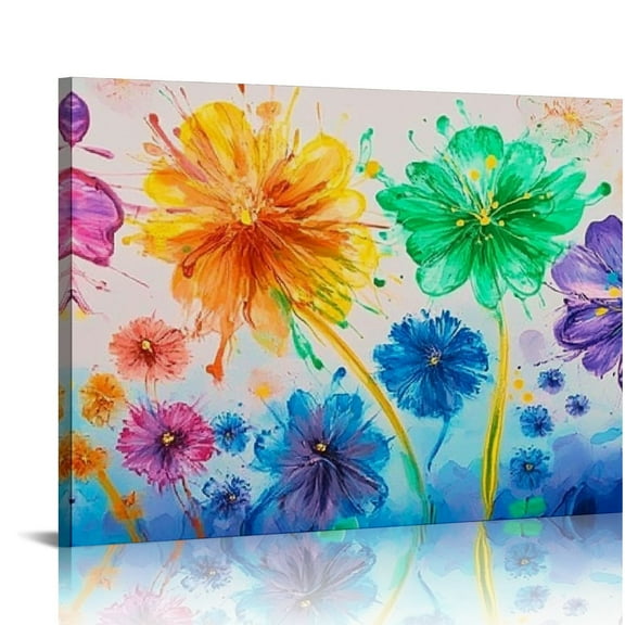 FCXZI Large Wall Decor for Living Room Bedroom Dandelion Pictures Painting Canvas Prints Wall Art Modern Home Office  Artwork Decoration  16x12in