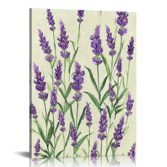 FCXZI Lavender Flowers Canvas Wall Art Modern Home Decor 12x16 12x16in