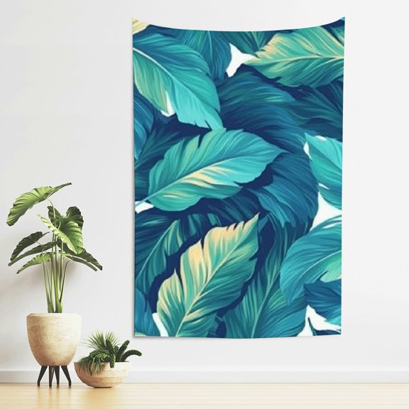 FCXZI Leaf Foliage Pattern Tapestry Home Decor 100% Polyester for Bedroom Living Room Dorm Wall Art Decorative Wall Hanging Decoration Various Sizes 40*60in