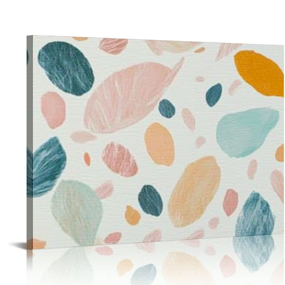 FCXZI Leaves Canvas Print Wall Decor Art Ready To Hang Home Room Decor Set 20x16in