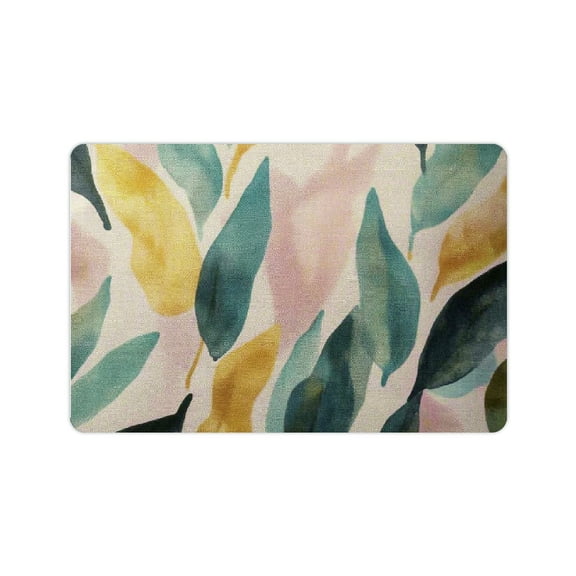 FCXZI Leaves Diatom Mud Mats Non-Slip Eco-Friendly Quick Drying 24x16in