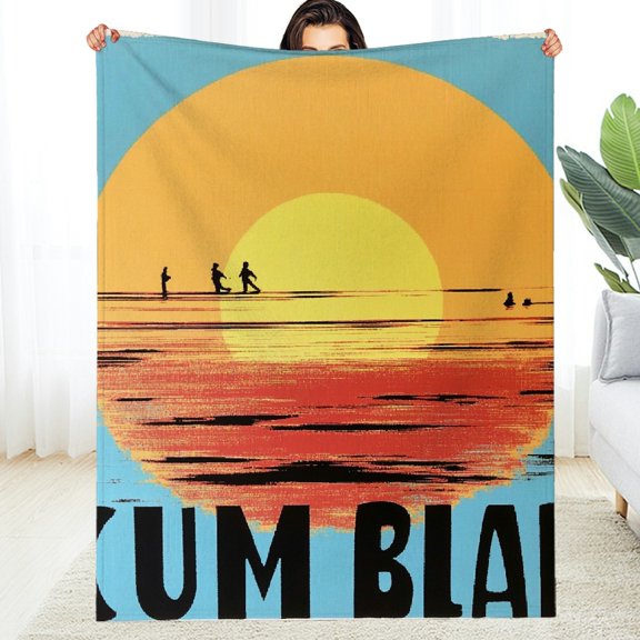 FCXZI Lightweight Sunset Summer Silk Blanket For All Seasons 40*50in