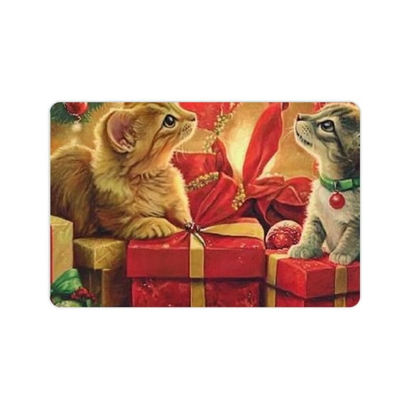 FCXZI Machine Washable Floor Mats, Bathroom Floor Mats, Non-Slip Bath Mats, Durable Thick Washable Floor Mats, Kitchen, Bathroom Quick Dry Floor Mats, Art Deco Floor Mats, 24x16in