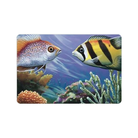 FCXZI Machine Washable Floor Mats, Bathroom Floor Mats, Non-Slip Bath Mats, Durable Thick Washable Floor Mats, Kitchen Floor Mats, Bathroom Quick Drying, Art Deco Floor Mat Decoration, 24x16in