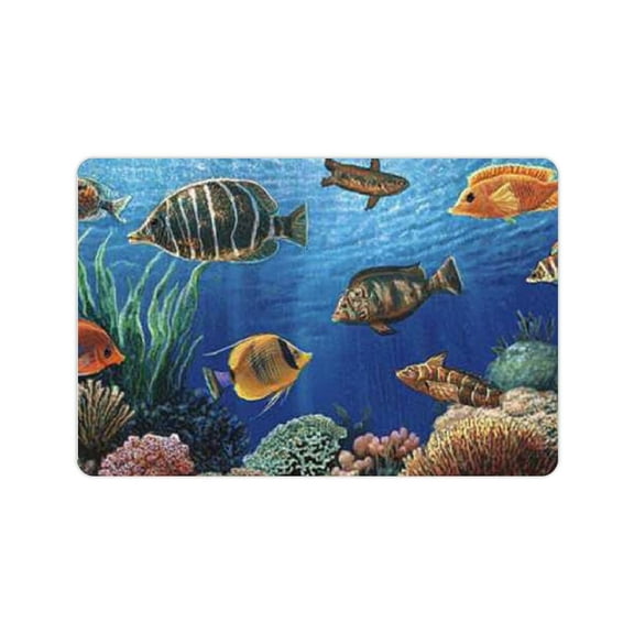 FCXZI Machine Washable Floor Mats, Bathroom Floor Mats, Non-Slip Bath Mats, Durable Thick Washable Floor Mats, Kitchen Floor Mats, Bathroom Quick Drying Floor Mats, Art Deco Floor Mats, 24x16in