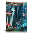 thumbnail image 1 of FCXZI Magical Forest Wall Art Fantasy Mushroom Wall Decor Nature Landscape Plant Picture Butterflies Canvas Print Nursery Decor Fairytale Theme Wall Painting for Home Kids Bedroom  Decoration, 1 of 5