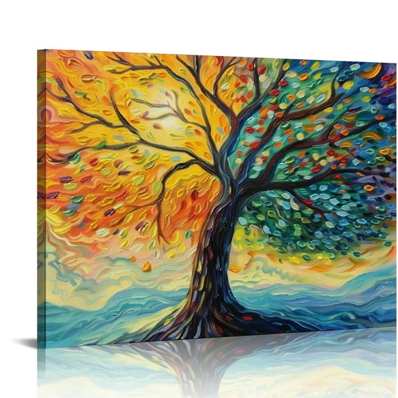 FCXZI Metaphysical Painting Canvas Wall Art Decor for Home Living Room Bedroom Kitchen Bathroom Office Salon Bar, Ready To Hang Room Home Art Decor 16x12in