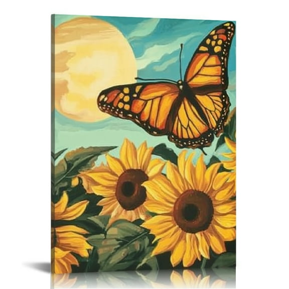 FCXZI Modern Canvas Art Print Wall Decor for Home Office Bathroom 12x16in