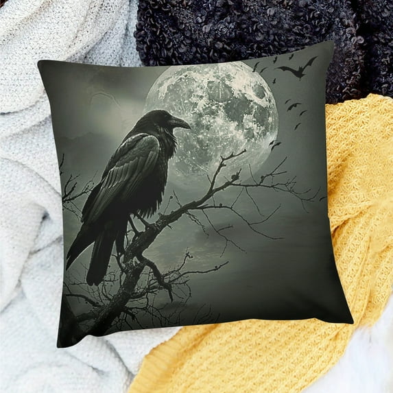 FCXZI Moon Bats Indoor Decoration Pillow Cushion Case for Sofa 20x20in