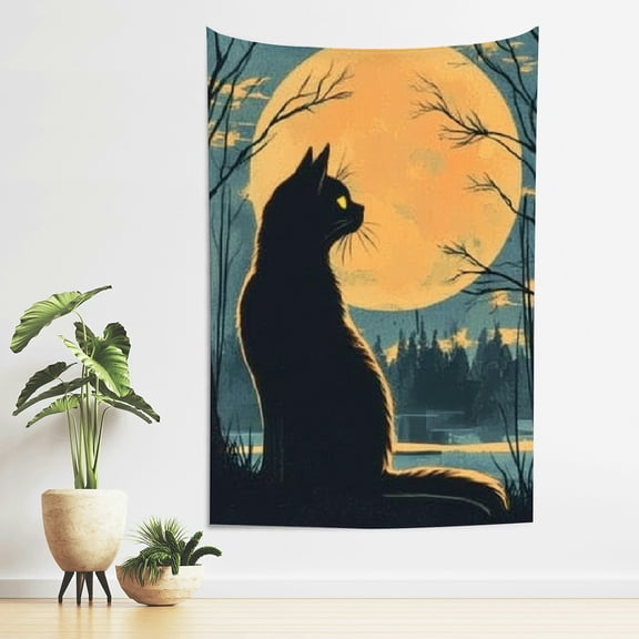 FCXZI Moonlight Night Wall Tapestry Art for Bedroom Living Room Decor 40*60in