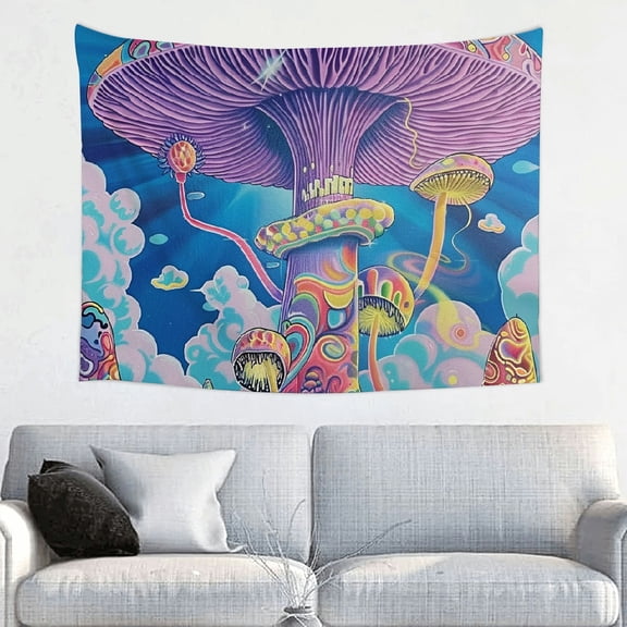 FCXZI Mushroom Clouds Psychedelic Tapestry Wall Art for Home Decor 40*30in