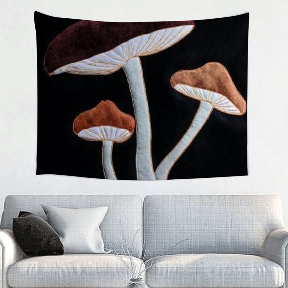 FCXZI Mushrooms Funk Art Print Tapestry Wall Hanging Home Decor 40*30in