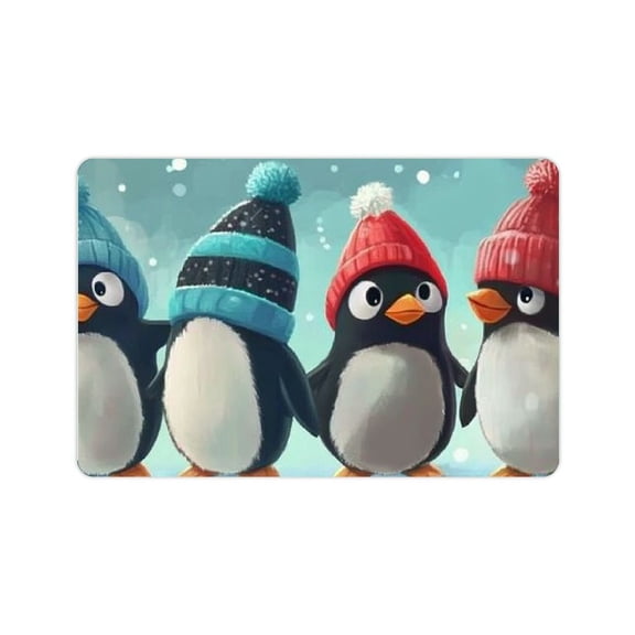 FCXZI Non-slip bathroom mat Bath mat Cute penguin bath mat Absorbent bathroom mat Quick Dry Shower Mat Floor mat Washable floor mat Living room floor mat Diatom mud mat 24x16in