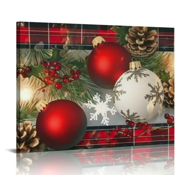 FCXZI Ornaments Pine Cones Canvas Wall Art Decor for Home Bathroom Ready To Hang Room Home Art Decor 20x16in