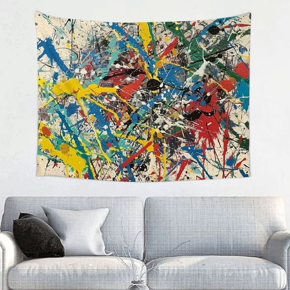 FCXZI Paint Splatters Print Tapestry Wall Hanging Home Decor 40*30in