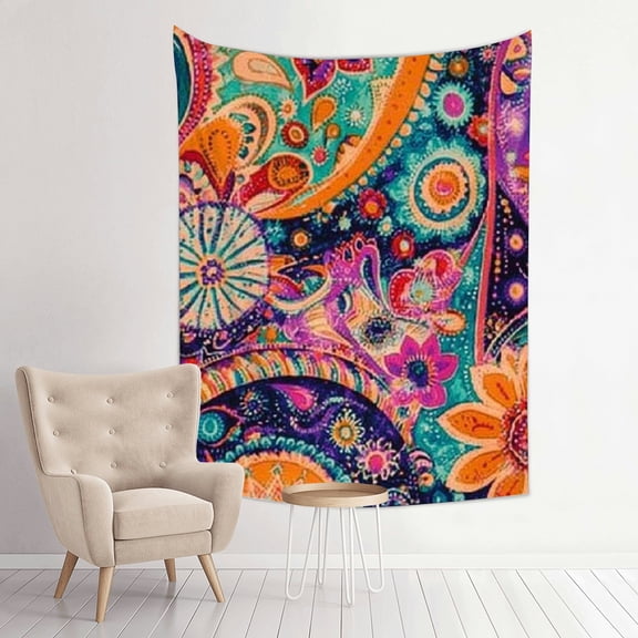 FCXZI Paisley Pattern Print Tapestry Wall Art for Home Decoration 30*40in