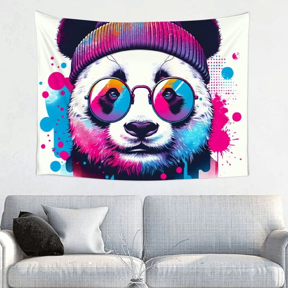FCXZI Panda Graffiti Art Tapestry Wall Hanging for Home Decor 40*30in