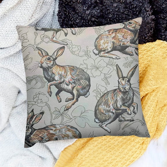 FCXZI Party Decor Birthday Gift Rabbits Annabel Kitsch Movement Pillowcase 18x18in