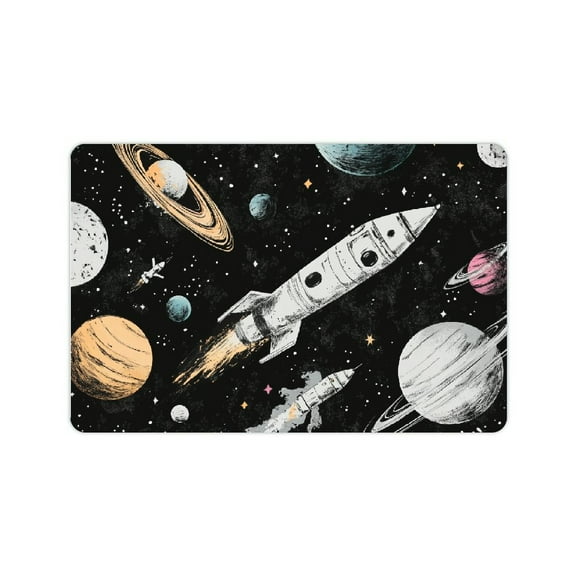 FCXZI Personalized Bathroom Mat Fun Printed Bath Mat Non Slip Rubber Interior Mat for Kitchen Bathroom Home Decor 24x16in