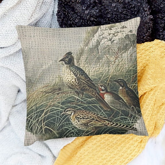 FCXZI Pheasant Home Linen Throw Pillow Case Farmhouse Decoration Pillow With Zipper Decoration Suitable For Sofa Cushion Sofa Outdoor 18x18in