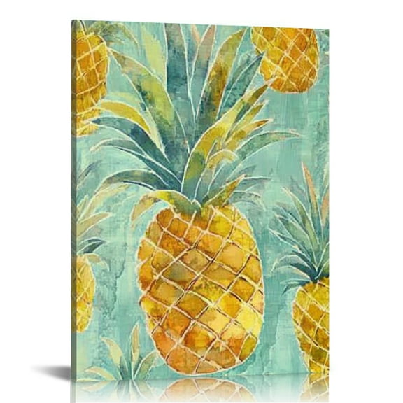 FCXZI Pineapple Canvas Print Wall Art Decor for Home Office 12x16 12x16in