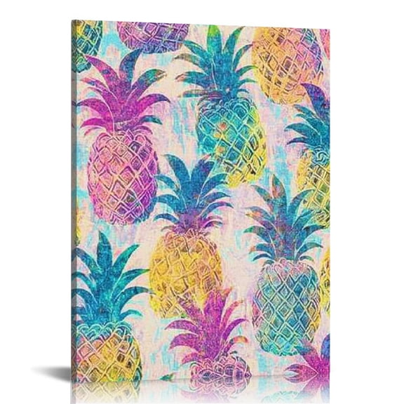 FCXZI Pineapple Canvas Print Wall Art Home Decor for Living Room 12x16in
