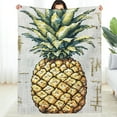 thumbnail image 1 of FCXZI Pineapple Lightweight Fuzzy Flannel Blanket for All Seasons 40*50in, 1 of 7