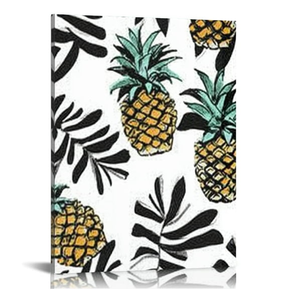 FCXZI Pineapple Print Canvas Wall Art Home Decor for Living Room 16x20in