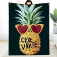 thumbnail image 1 of FCXZI Pineapple Sunglasses Heart Fuzzy Fluffy Soft Cozy Blanket 60*80in, 1 of 7