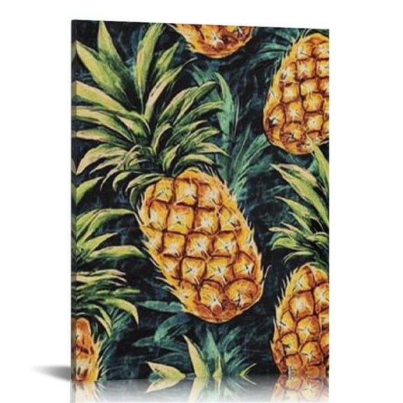 FCXZI Pineapples Pattern Canvas Wall Art Print Home Decor 12x16 12x16in