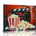 thumbnail image 1 of FCXZI Popcorn Movie Film Cinema Wall Decor Canvas Print Ready To Hang Room Home Art Decor 16x12in, 1 of 6