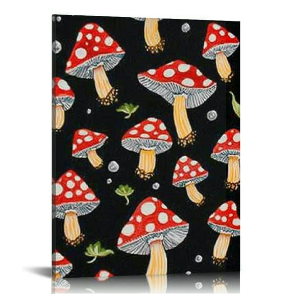 FCXZI Psychedelic Art Mushrooms Canvas Prints Wall Art Decor 12x16in