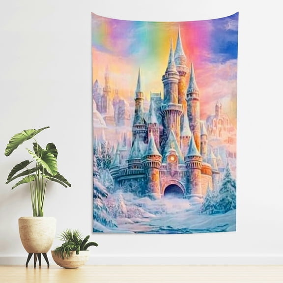 FCXZI Rainbow Sky Print Tapestry Wall Hanging Home Decor Art 40*60in