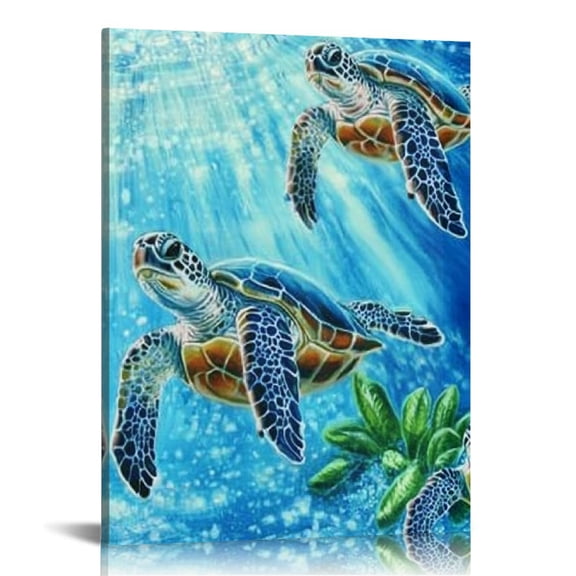 FCXZI Sea Turtles Canvas Prints Wall Art Home Decor 12x16 16x20 16x20in
