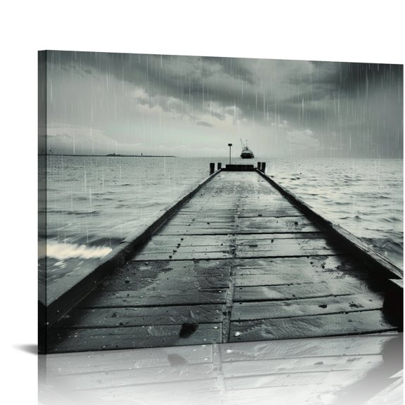 FCXZI Ship Canvas Prints Wall Art Modern Decor for Bedroom Kitchen Ready To Hang Home Art 16x12in