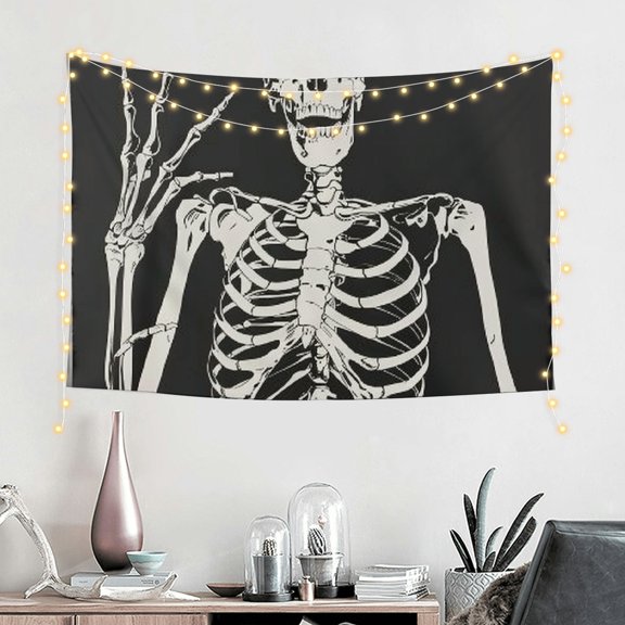 FCXZI Skeleton Bones Tapestry Wall Decoration 100% Polyester Home Decor 60*40in