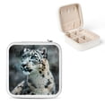thumbnail image 1 of FCXZI Snow Leopard Flexible Storage Jewelry Box - Compact PU Leather Organizer White, 1 of 5