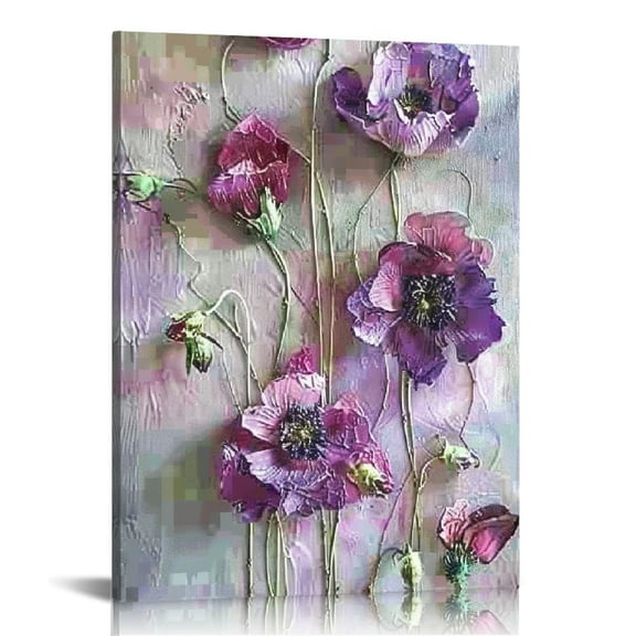 FCXZI Solar Flowers Paint by Number Flower,Indoor art wall decoration home is suitable for living room, bedroom, office, dining room, club decoration, can hang Canvas painting 12x16in