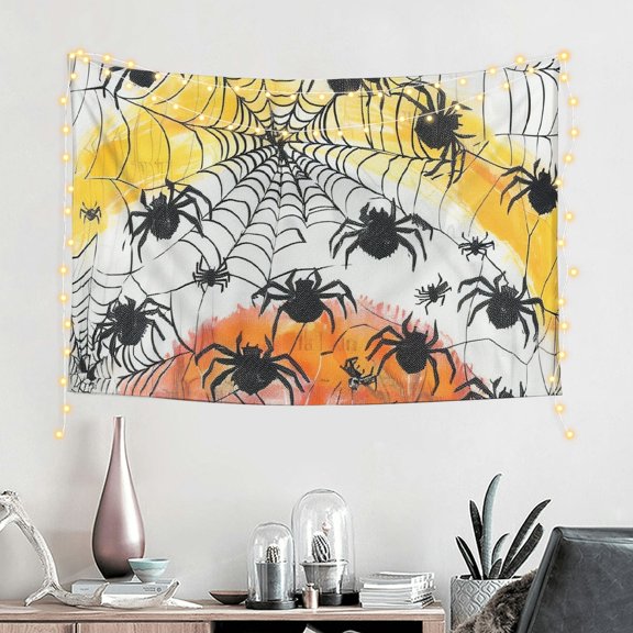 FCXZI Spider Web Print Tapestry Wall Hanging Home Decor 4 Sizes 60*40in