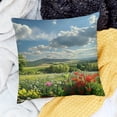 thumbnail image 1 of FCXZI Square Cushion Cover Floral Pillow Case for Home Sofa Couch 24x24in, 1 of 5