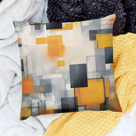 FCXZI Square Cushion Cover for Home Sofa Couch, Linen Material, Set of 1 Pillow Covers, 3 Sizes, Outdoor Decorative Pillowcase, No Insert, Easy Care 18x18in