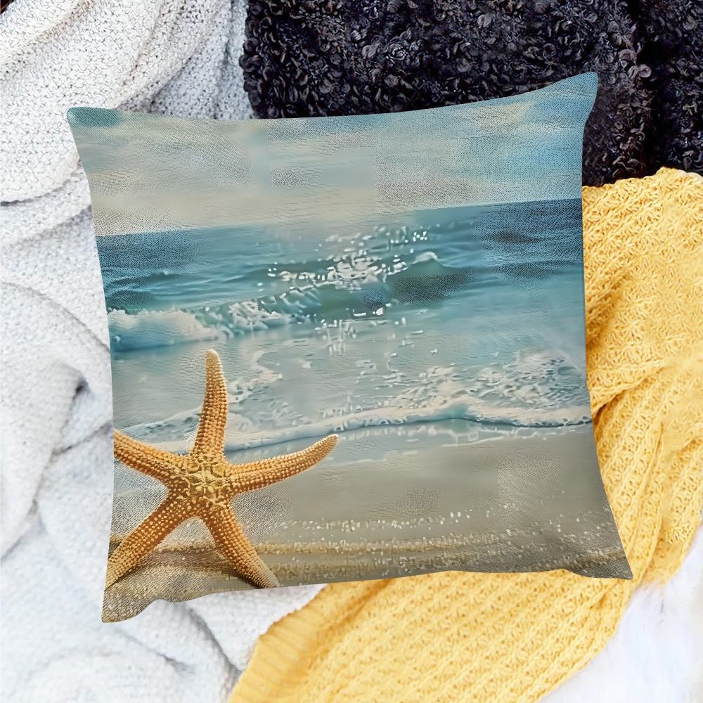Picture Idea: Fcxzi Starfish Beach Ocean Home Decor Throw Pillow Cover Linen