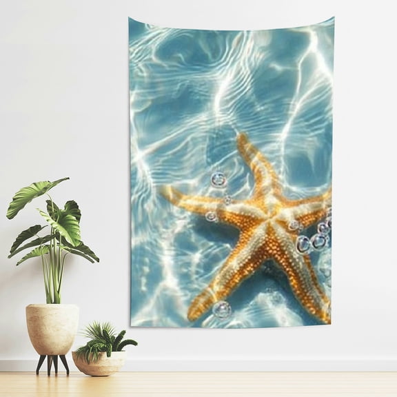FCXZI Starfish Water Bubbles Wall Tapestry Art 100% Polyester Home Decor 40*60in