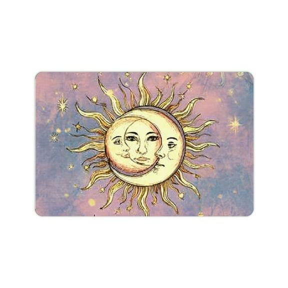 FCXZI Sun Moon Stars Fast Absorption Home Bath Rug Mat 24x16in