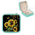 thumbnail image 1 of FCXZI Sunflowers Butterflies Jewelry Box for Necklaces Rings Earrings Green, 1 of 5