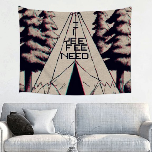 FCXZI Teepee Tent Trees Print Tapestry Wall Art for Bedroom Living Room 40*30in