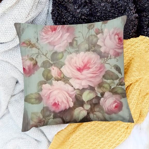 FCXZI Throw Pillow Cover 100% Linen Decorative Cushion Cover 18x18in