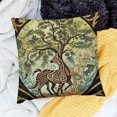 thumbnail image 1 of FCXZI Throw Pillow Cover Horse Zebra Tree Farmhouse Decor 100% Linen 18x18in, 1 of 5