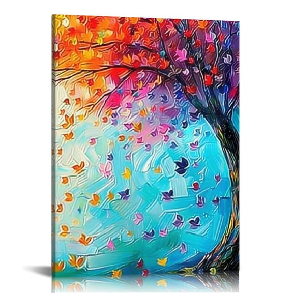 FCXZI Tree of Life Canvas Wall Art Decoration is suitable for living room, dormitory, bathroom, living room