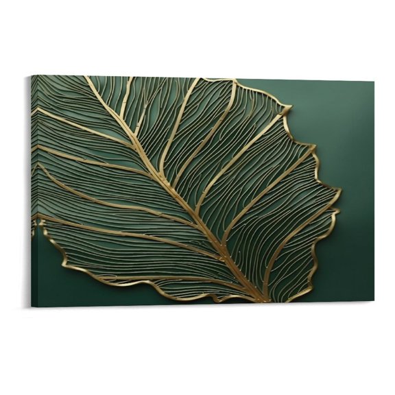FCXZI Tropical Leaf Pattern  Wall Art, High-definition Printed Frameless Canvas Wall Art, Suitable for Hanging in Bedrooms, Dormitories, and Living Rooms, for Adult and Home Decoration